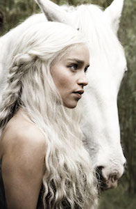 Daenerys Targaryen, played by Emilia Clarke